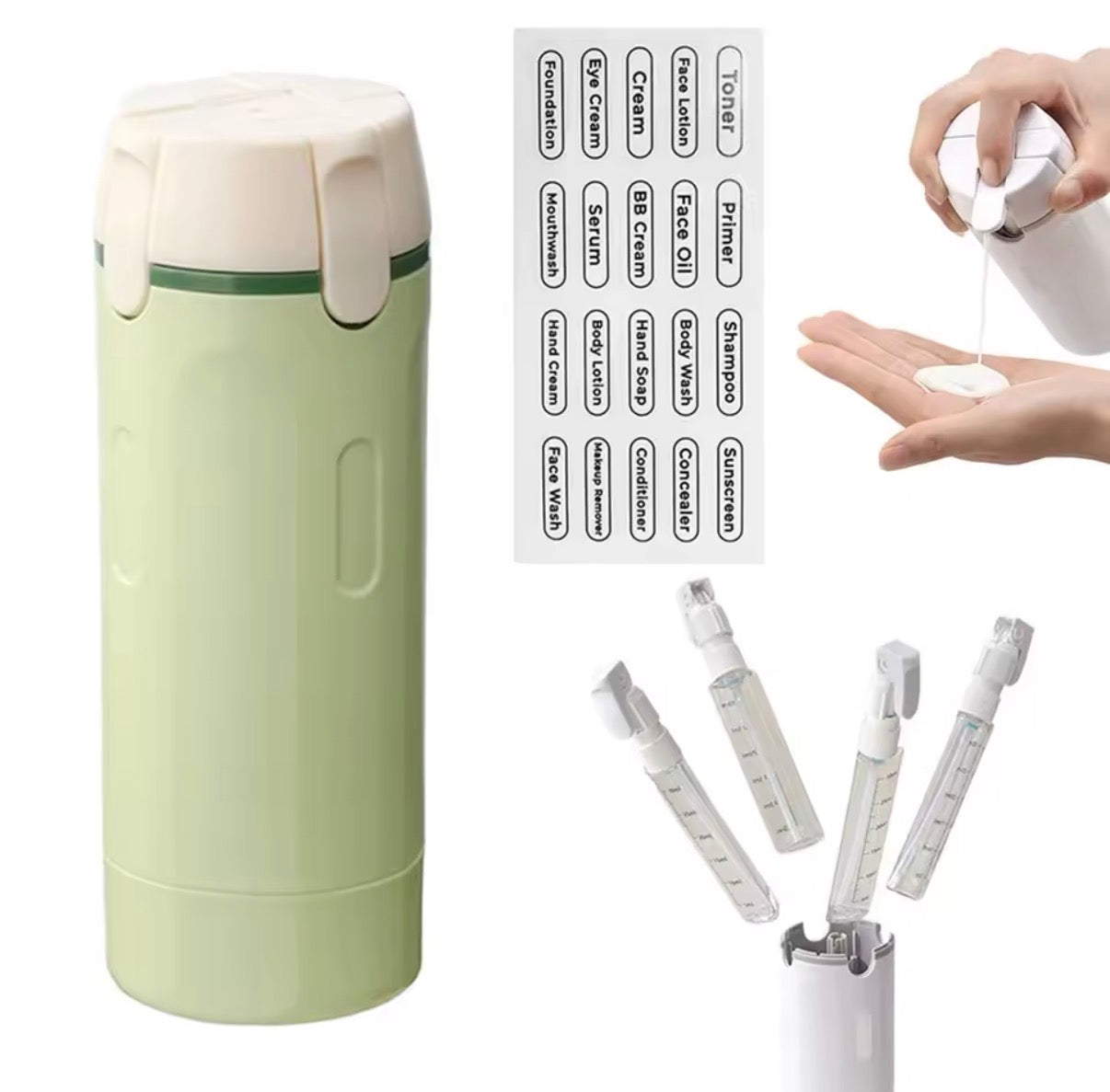 VeraPod™ | The Ultimate 4-in-1 Travel Dispenser